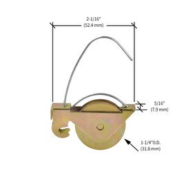 4-Pack Screen Door Wheels Compatible with KDEX20 Series KD Screen Doors | Durable 1-1/4" Steel Ball Bearing Tension Wheels for Smooth Glide & Easy Replacement