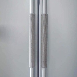 2X FLYPARTY Refrigerator Door Handle Covers Protective Electrical Kitchen Appliances Gloves Fridge Microwave Dishwasher Door Cloth Protector - Catches Drips,Smudges,Fingerprints Dust Covers (Gray)