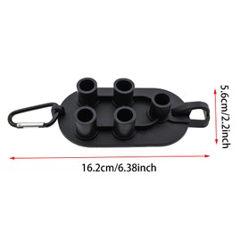 KKUANG Double Row Pressure Washer Nozzle Holder Accommodates 5 Nozzle Heads High Pressure Car Wash Nozzles Stores Car Wash Booster Nozzles Black