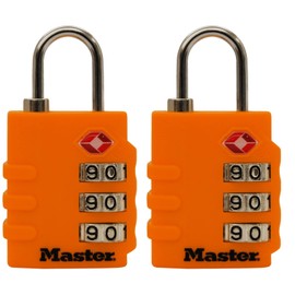 Master Lock 4684T Set Your Own Combination TSA Approved Luggage Lock, 1-3/8 in. Wide, Colors May Vary