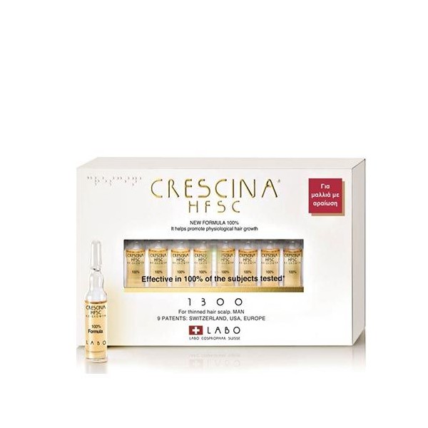 Crescina HFSC 100% 1300 Men 20 Vials for Hair Loss