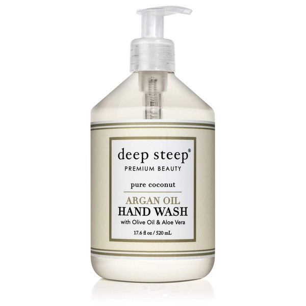Deep Steep Coconut Oil Hand Wash, Pure, 17.6 Fluid Ounce