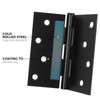 goldenwarm 18 Pack Matte Black Door Hinges, 4 x 4