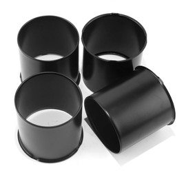 Rheedal 4Pcs 4.25inch Trailer Wheel Center Cap Push Through 4.25" Bore 4.27" Tall Open End Hub Cap for Truck SUV RV Wheel Rim, Matt Black Wheel Cover