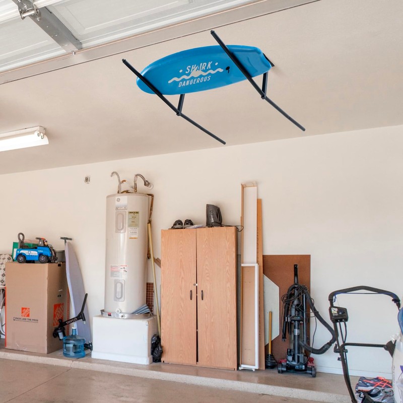 MyGift Set of 2 Garage Ceiling Mounted Industrial Metal SUP