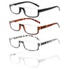 Henotin 4 Pair Reading Glasses for Women Men Readers Half