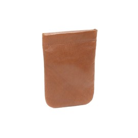 LEAS Snap Key Case Key Bell Genuine Leather, Cognac, Snap key pocket