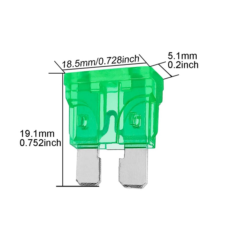 (50 Pcs) MCIGICM 30 Amp ATC Fuse Blade Style 30A