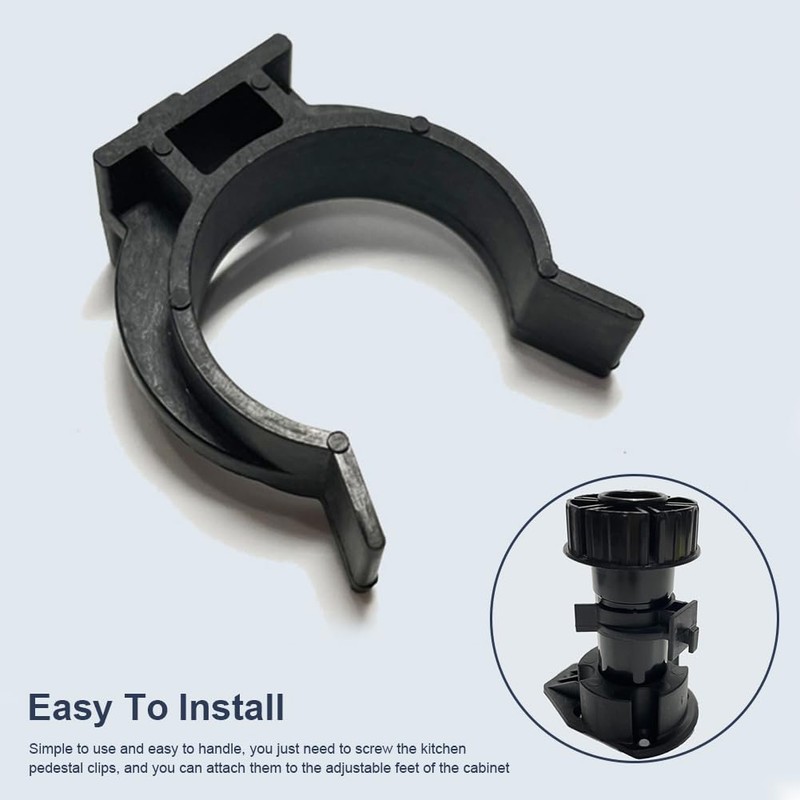 EMVANV 12pcs Plinth Clips, Kitchen Kick Board Plinth Clips Kitchen