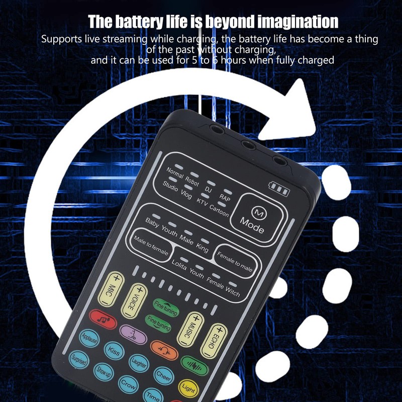 I9 Voice Changer Set, Mini Live Broadcast Voice Disguiser, Portable