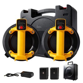 ZUOS Electric Glass Suction Cups(Suitable for Flat and Rough Surfaces) 650lb, 8" Tile Suction Cups with 4X 2400mAh Batteries, Auto Start Pump, Display, for Lifting Large Glass, Tile, Granite, Metal