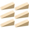 6 Pcs Wooden Door Stopper Wedge Non Slip Firefighter Wood
