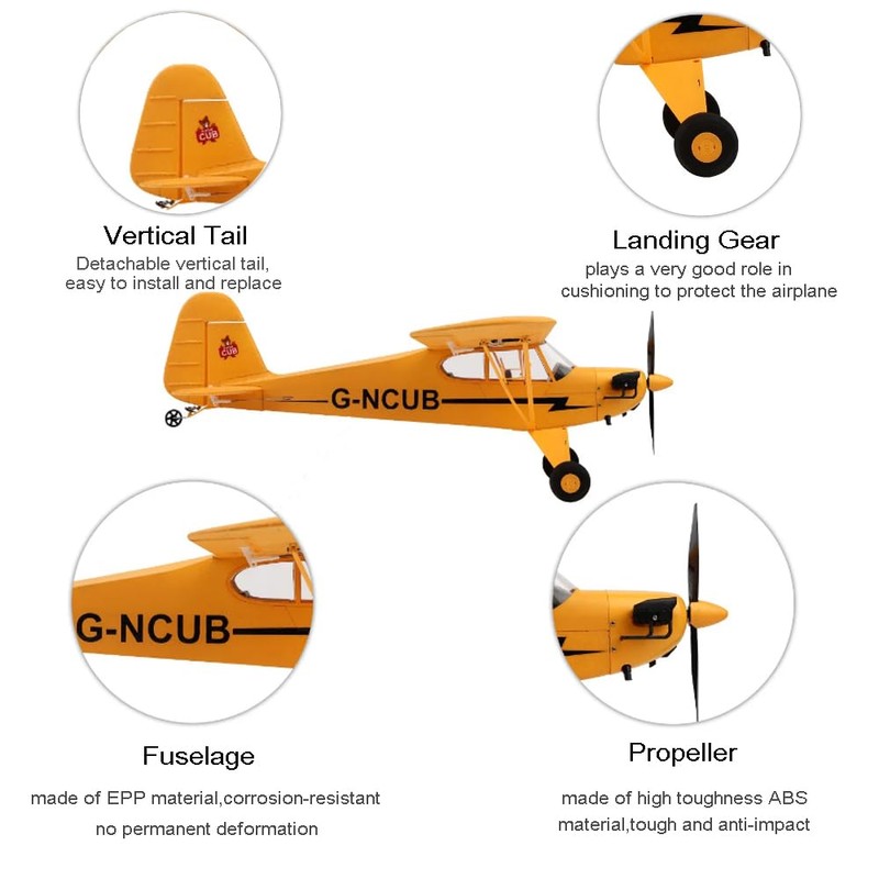 Park10 Toys Upgrade A160 J3-CUB RC Airplane for Adults 5
