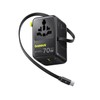 Baseus 70W Universal Travel Adapter with Retractable Cable, 6-in-1 International Plug Adapter, USB-C PD Fast Charging Worldwide Wall Charger for USA/EU/UK/AUS and Over 200 Countries - Enercore CG11