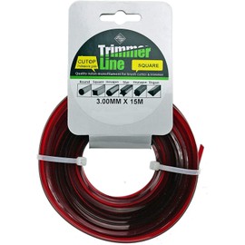 SPARES2GO Square 3.0mm Diameter 15m Strimmer Trimmer Brush Cutter Pro Cord Line