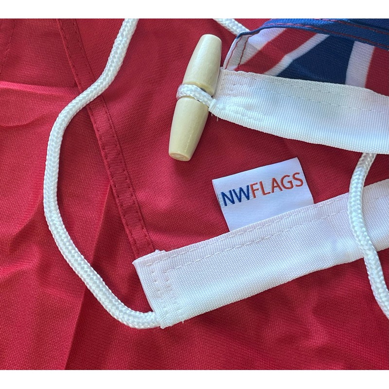 NWFlags Red Ensign Flag 150gsm Nylon Rope & Toggle 18"