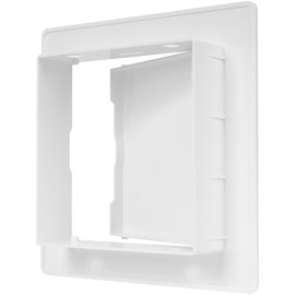 4" x 4" White Plastic Access Panel. Service Shaft Door Panel. Plumbing, Electricity, Heating, Alarm Wall Access Panel for Drywall. Bathroom Services Access Hole Cover. (4" x 4")