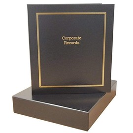 Corporate Kit (Black) - Binder, Slipcase, Minutes & Bylaws, Stock Certificates, Index Tabs & Metal Corporate Seal