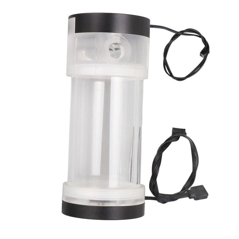 Water Cooling Tank 200ML Temperature Display RGB 160mm G1/4 Cylindrical