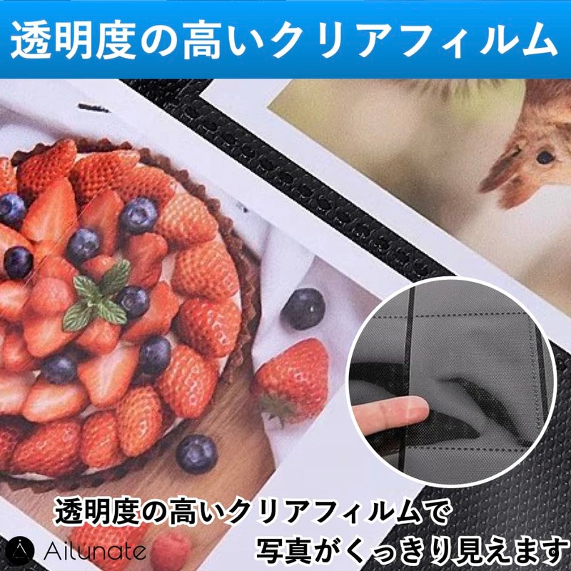 Ailunate Album, Large Capacity, File Holder, Polaroid Case, Storage, Intax
