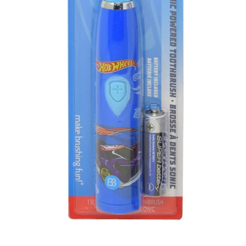 Brush Buddies Hot Wheels Battery Powered Sonic Electric Kids Toothbrush,
