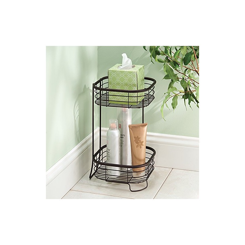 iDesign Forma Free Standing Bathroom or Shower Storage Shelves for