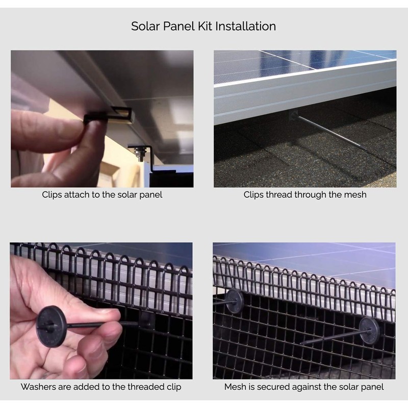 Solar Panel Bird/Critter Guard Fastener Clips | for Attaching Bird