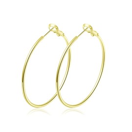 Hasnsofie Hoop Earrings 925 Silver for Women, 925 Sterling Silver Hoop Earrings Set, Hypoallergenic Large Silver Huggie Hoop Earrings, Silver Women's Hoop Earrings Set in 30, 40, 50 mm, Silver