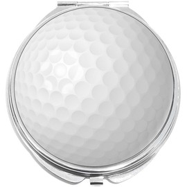 NewCharms Golf Ball Pattern Compact with Mirrors - Perfect for your Pocket or Purse