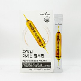 Meditree Power Up Drinkable Albumin 15g x 30 sachets - / 메디트리 파워업 마시는 알부민 15g x 30포 -