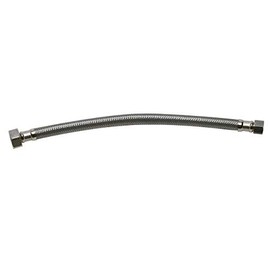 Fluidmaster B1F12 Faucet Connector, Braided Stainless Steel - 3/8 Female Compression Thread x 1/2 I.P. Female Straight Thread, 12-Inch Length