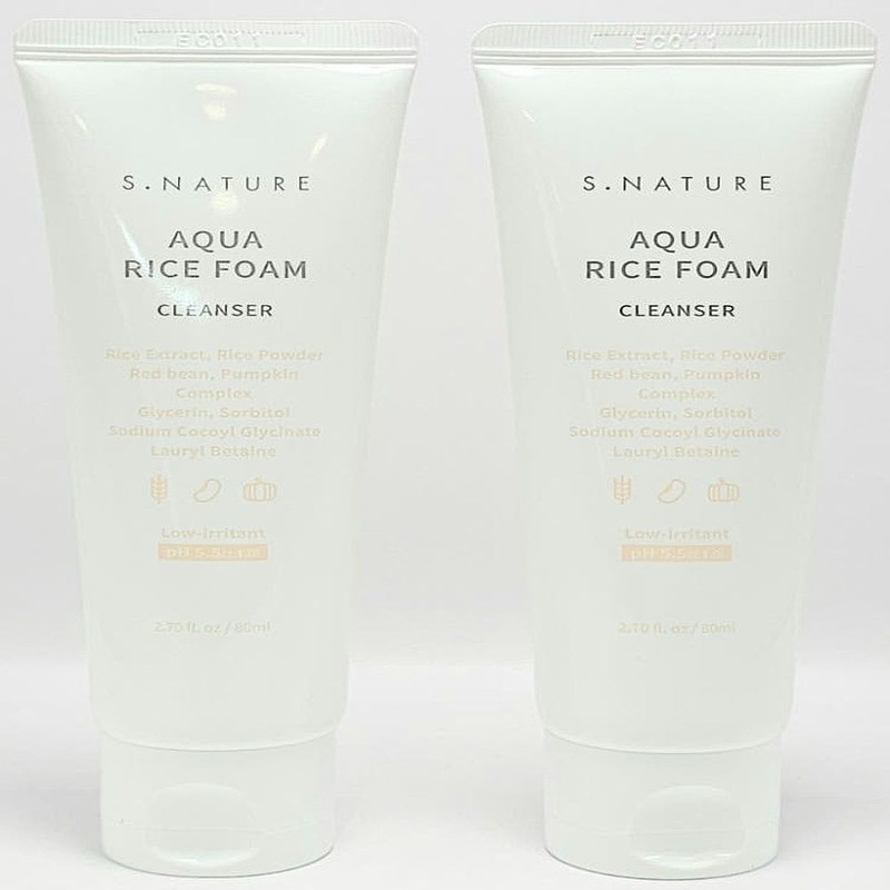 Esnature 1+1 S-Nature Aqua Rice Mildly Acidic Cleansing Foam 80ml