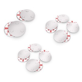 conecto CC50498 Holder Attachment Universal Magnetic Detectors Warning Smoke Alarm (Set of 10), Silver, 10er Set Magnethalterung