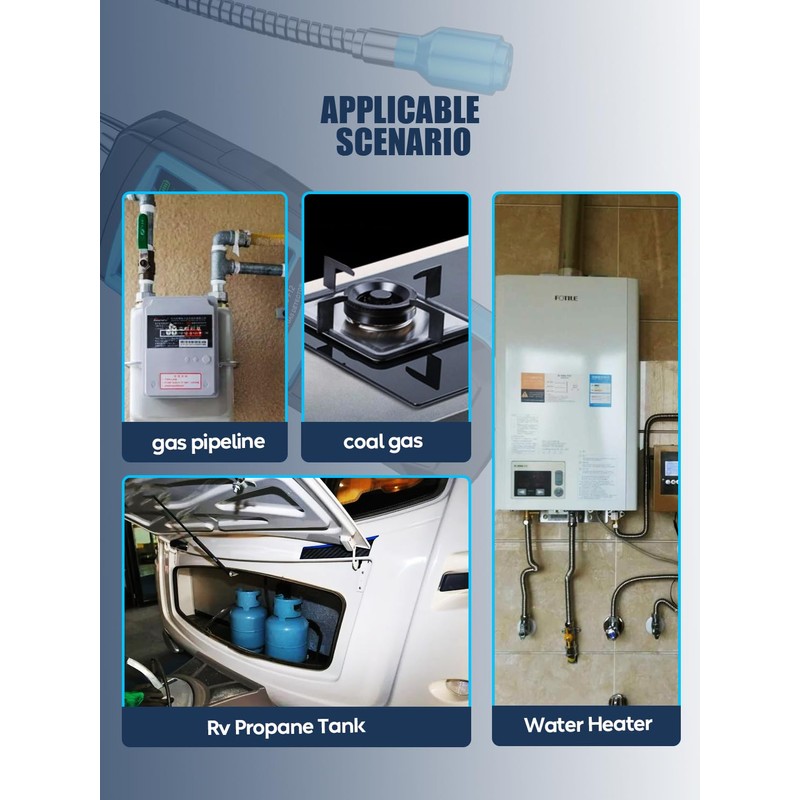 Aicevoos Natural Gas Detector with Gas Concentration Display Locating The