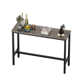 Teraves Bar Table, Bar Height Pub Table, Counter Height Table with Sturdy Metal Frame, Rectangular High Top Table for Kitchen & Dining, Living Room (39.37", Black Oak)