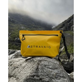 Stravaig Zip Bag – Small Water Resistant Trinkie Bag, Dry Bag & Accessories Holder | 500D PVC Pouch with spashproof Zip for Swimming, Travel | Secure Water-Resistant Bags (Yellow)