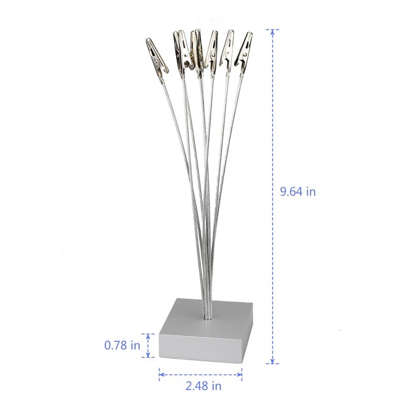 Cube Base 8-Branch Tree Style Memo/Card/Paper/Photo Holder Table Number Holder