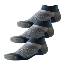 WANDER Breathable Running Ankle Socks 3 Pairs Merino Wool Cushioned Compression Support Thermal Low Cut Athletic Socks