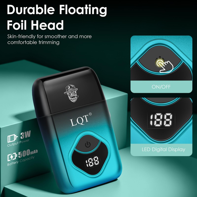 Hair Clippers for Men with LED Display, 4-Piece Cordless Grooming