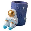 Operitacx Astronaut Pencil Holder Resin Craft Space Theme Desk Organizer