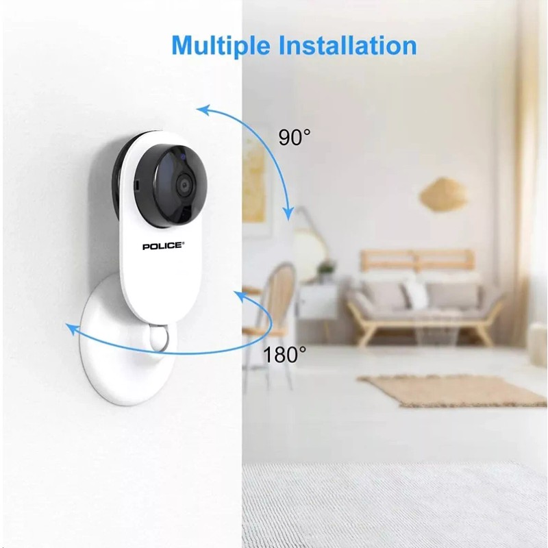 POLICE Smart Home Camera, Indoor Security Night Vision Surveillance System