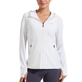 Pioneer Camp Women's UPF 50+ UV Sun Protection Jacket Hooded SPF Cooling Sun Shirt Lightweight Hiking Fishing Summer Clothing