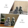 Cabilock 1pair Mini Chinese Lion Statues Lifelike Decor Elegant Desktop