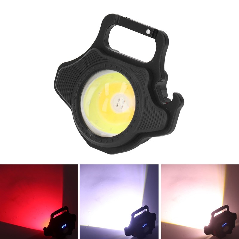 COB Small Flashlight 500LM Rechargeable Portable Mini Pocket Light with