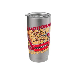 Emotional Support Happy Kawaii Chicken Nuggets Stainless Steel Insulated Tumbler