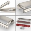 Ruacq Self Adhesive Toilet Paper Holder Brushed Double Post Pivoting