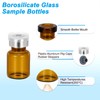 PATIKIL 12pcs 2ml Amber Borosilicate Glass Sample Vials with Aluminum
