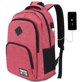YAMTION Backpack Laptop for Women, Girls, School Backpack with USB-Charging Port, Oxford 20–35 L
