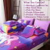 JQinHome Unicorn Full Bedding Sets for Girls Kids,8 Piece Bed