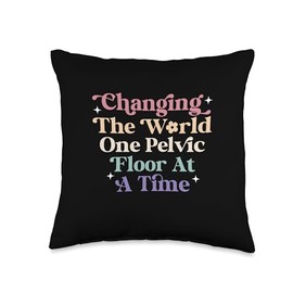 Pelvic Floor funny Physical Therapist Health Postpartum Throw Pillow